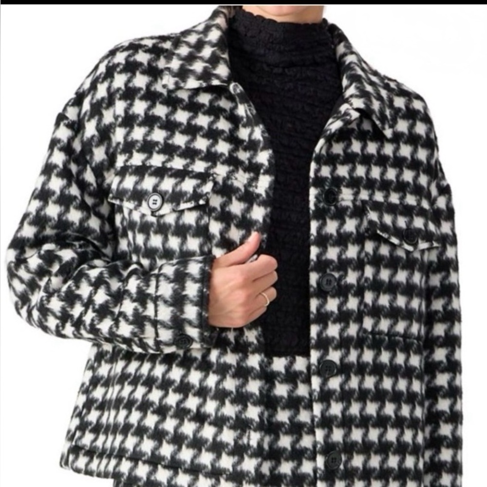 Sanctuary, NWT from Anthropologie- Black and White Houndstooth Jacket